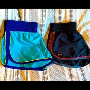 Under Armour heat gear wide band running shorts